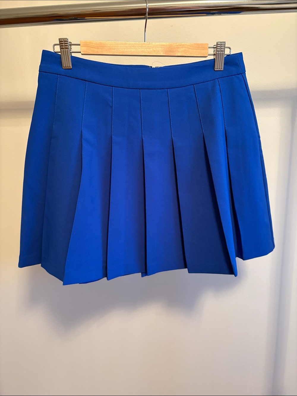 ☀️ Cobalt Blue Pleated Skater Skirt